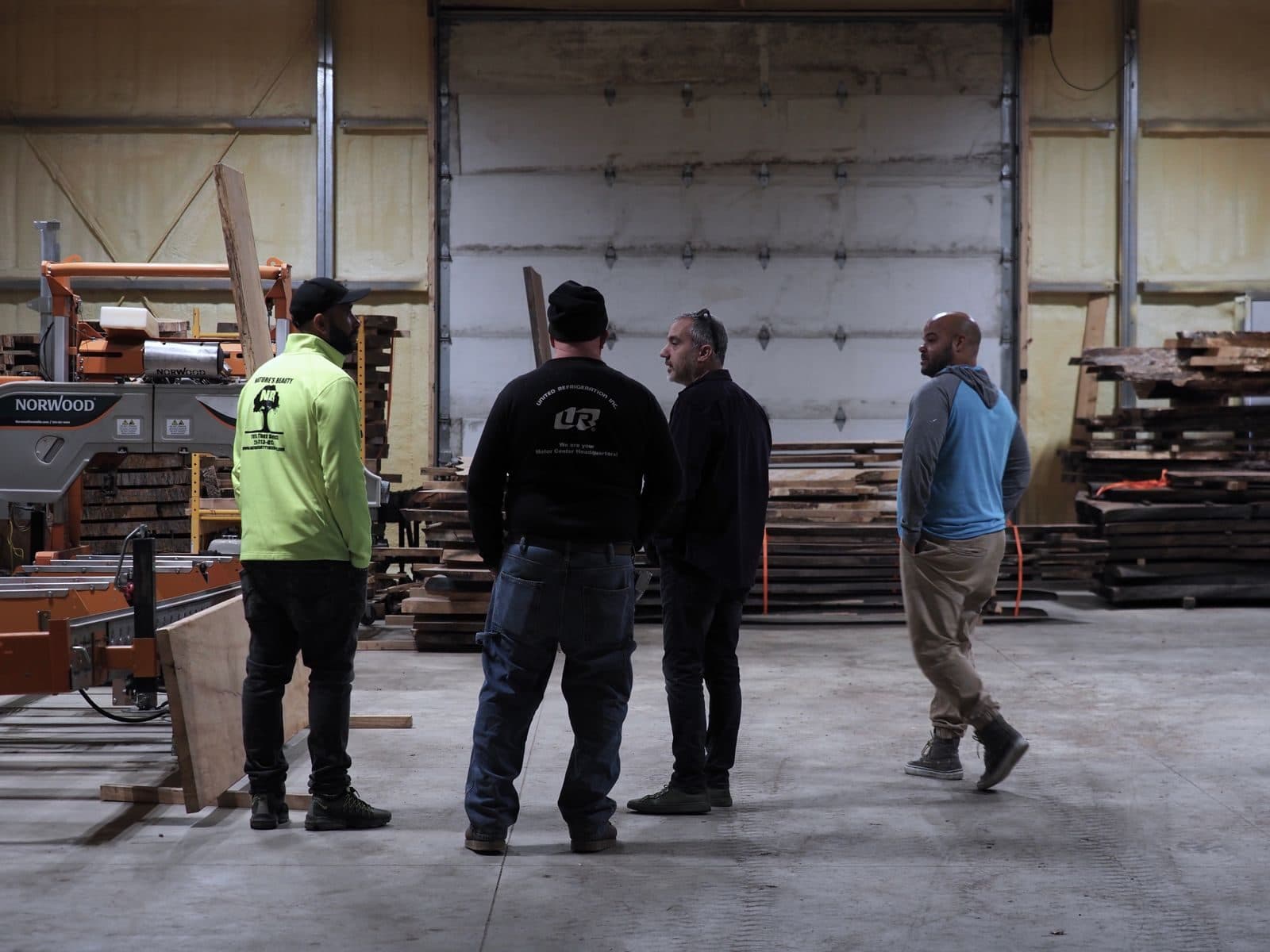 APOC team members working inside the Cleveland workshop